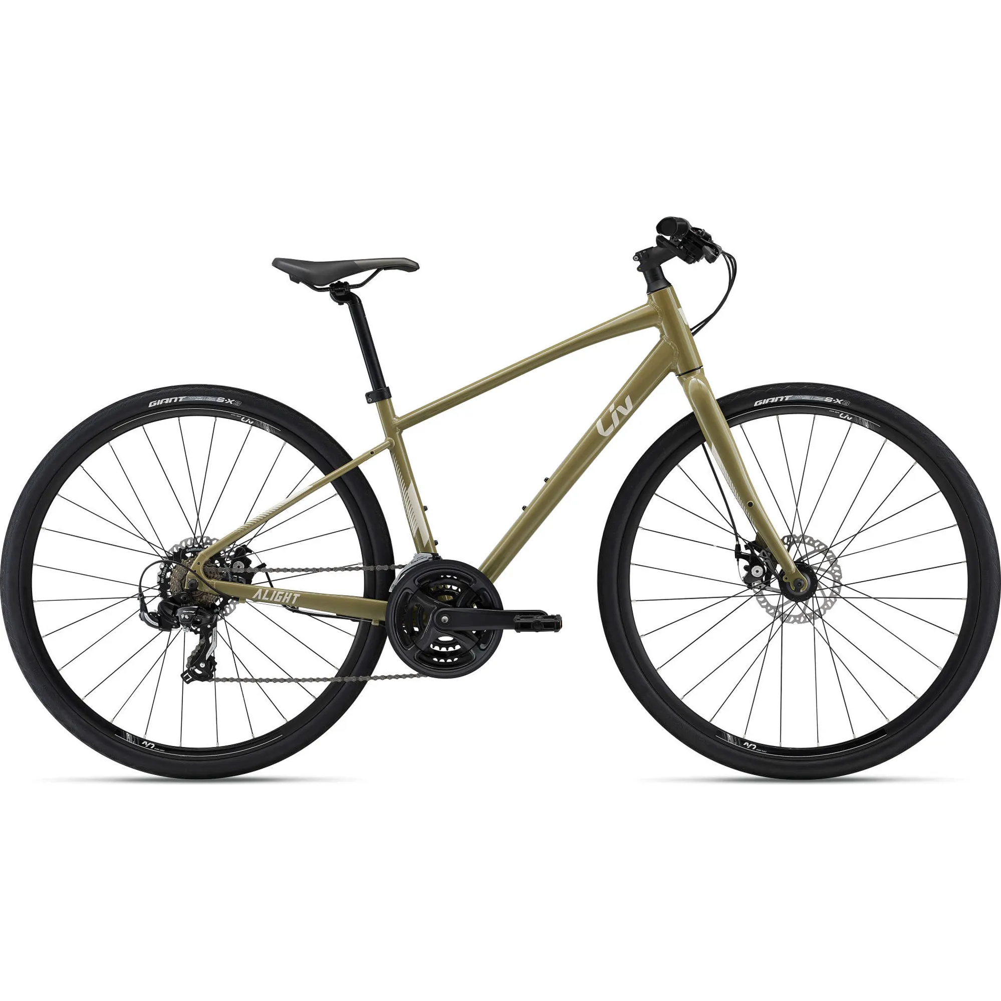 Liv Alight DD Disc Womens Hybrid Bike in Pistachio