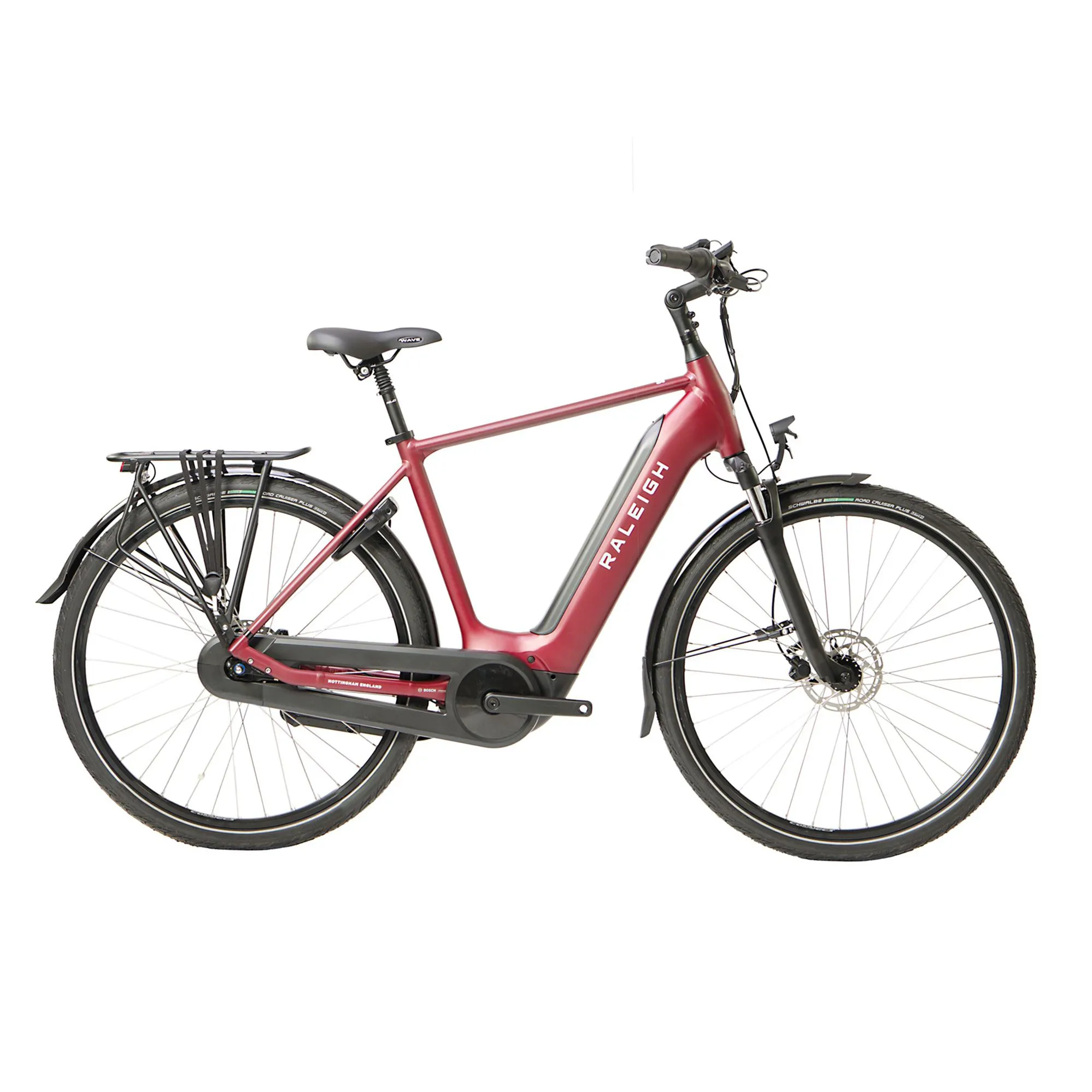 2022 Raleigh Motus Tour Crossbar Hub Gear Electric Bike in Red