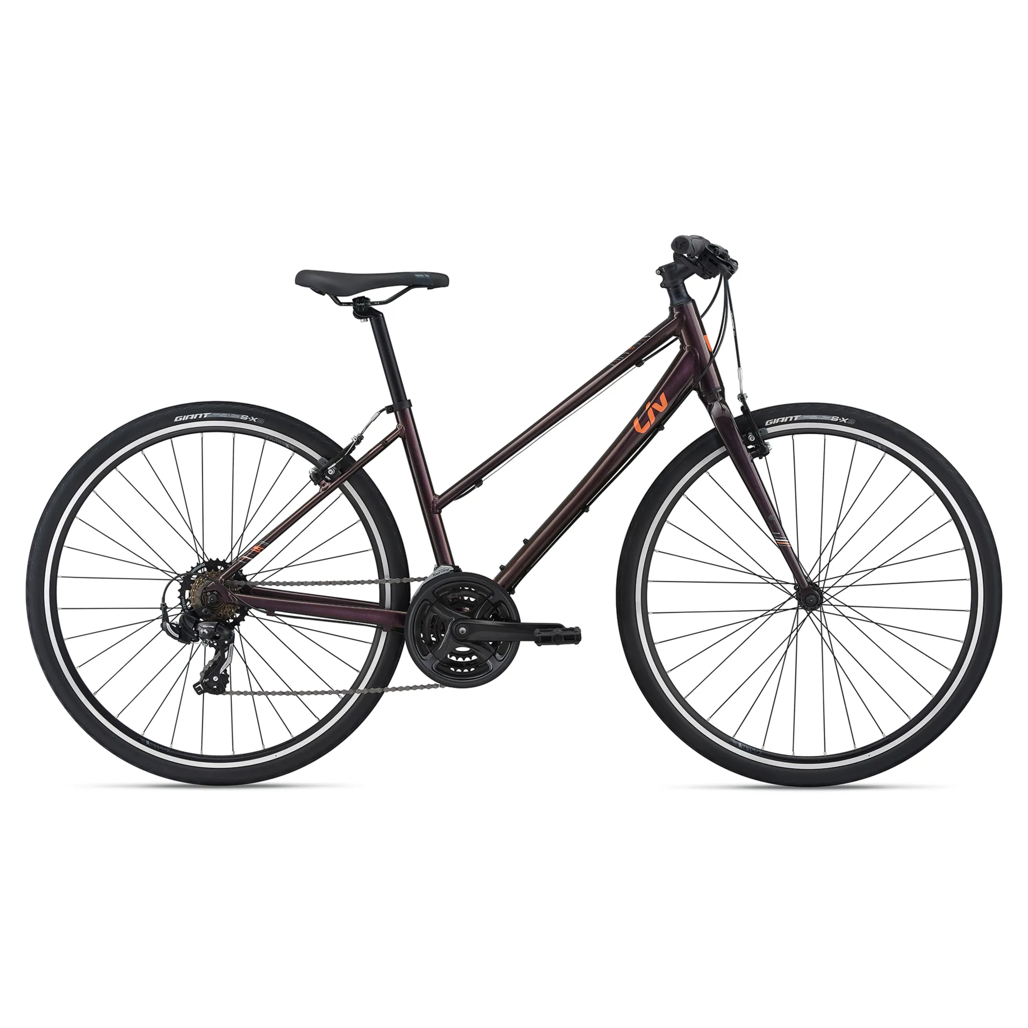 Liv Alight Womens Hybrid Bike in rosewood