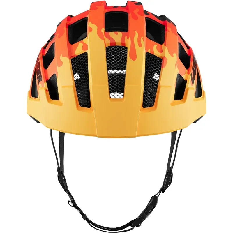 HELM J2 Matt Flames OE UNI Matt Orange Reds uni-youth-1