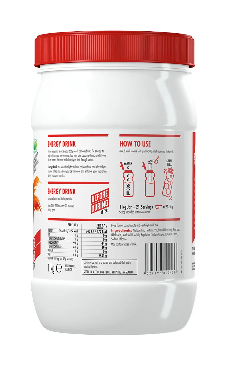 High5 Energy Drink 1kg Tub in White-1