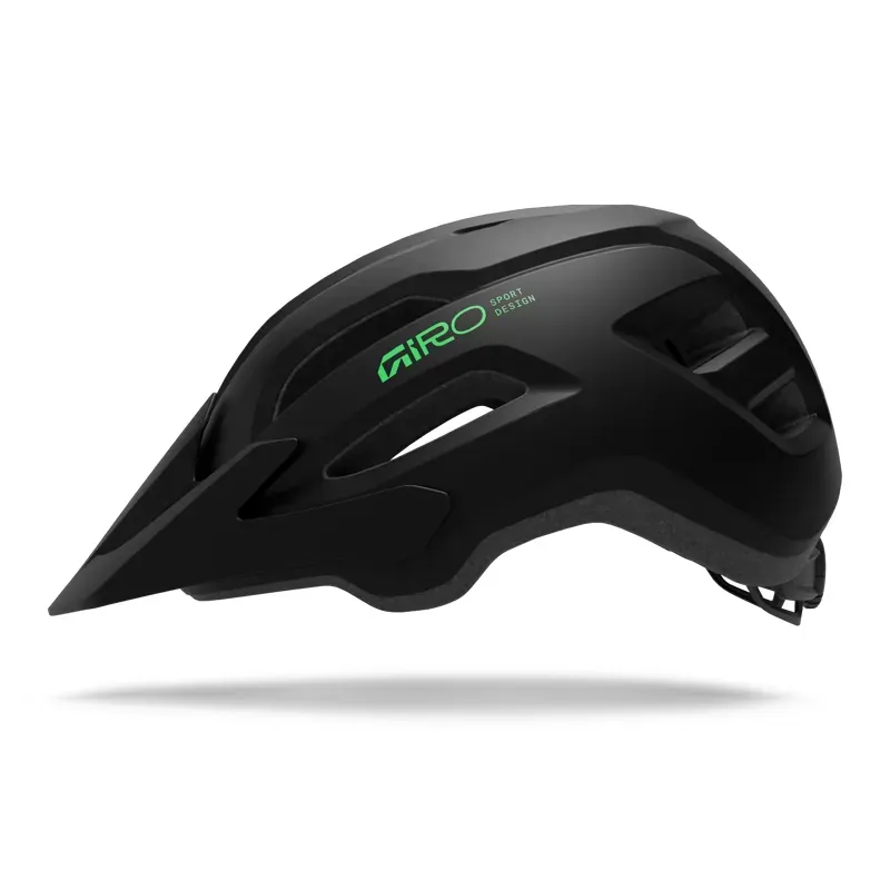 Giro Fixture II Youth Helmet in Black/Green-1