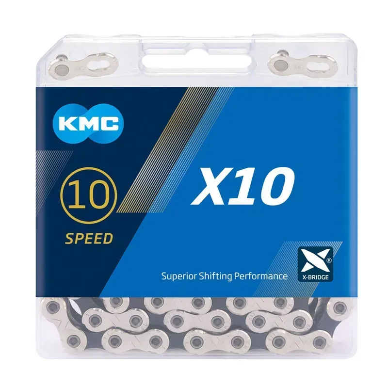 Kmc x10 Silver/ Black Silver/Black 10 speed