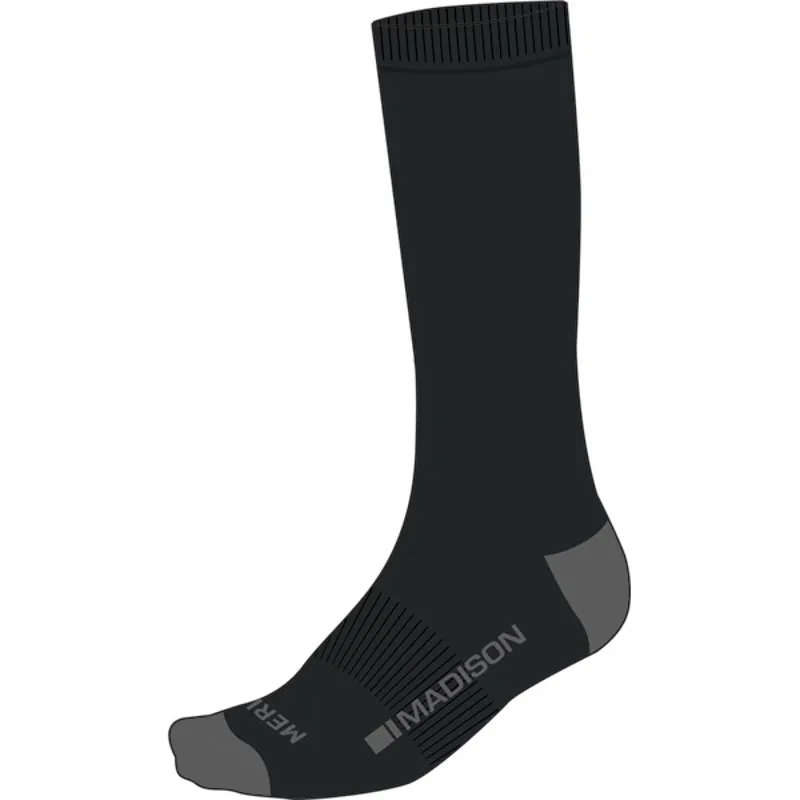 Madison Isoler Merino Deep Winter Knee Socks in Black