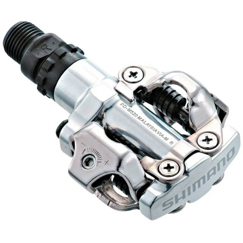 Shimano Pedals M520 9/16 Inches PD-M520 MTB SPD Pedals in Silver