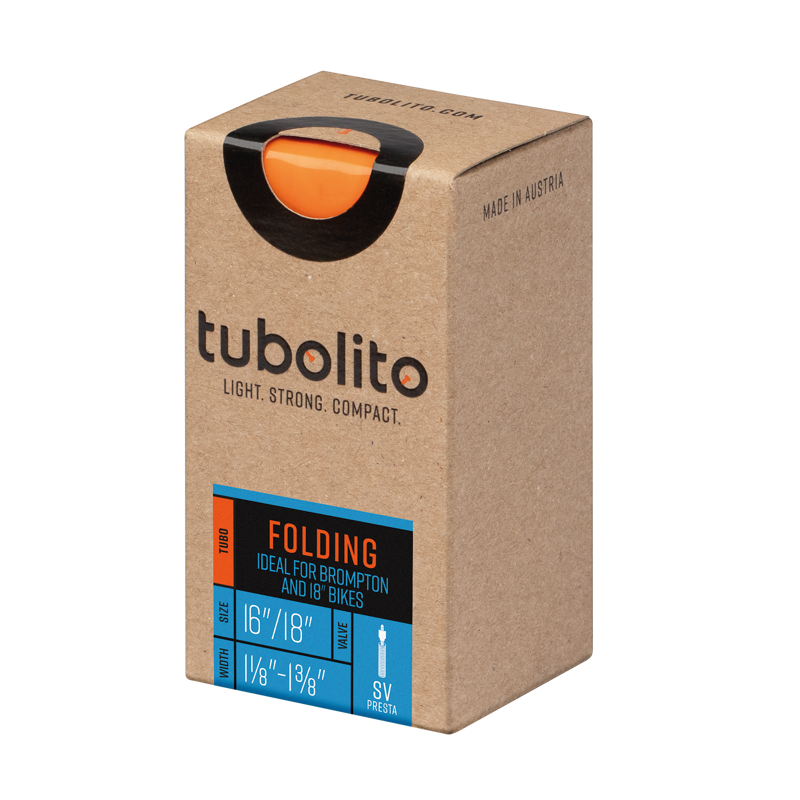 Tubolito Tubo Folding Bike 42mm Presta Valve in Orange 16/18 x 1 1/8 - 1 3/8-3