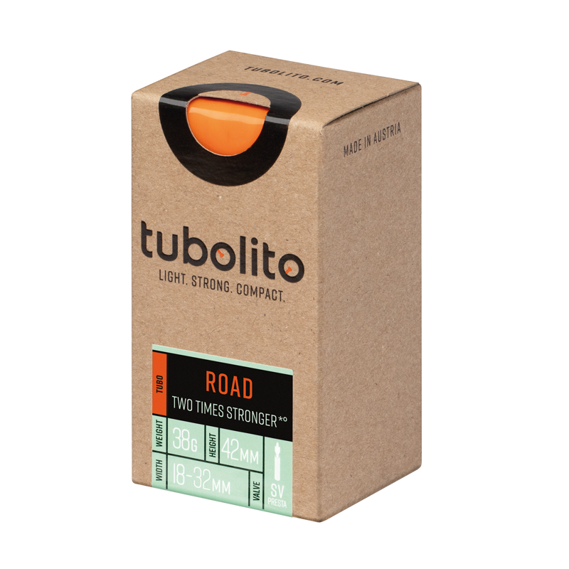 Tubolito Tubo 700C Road 42mm Presta Valve in Orange 700 x 23-35mm