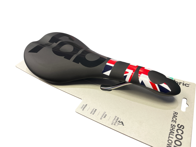Fabric Scoop Race Shallow Ti Saddle Race Team uk flag
