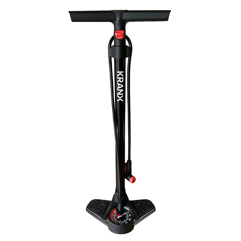 KranX Boreas Alloy Floor Pump With Gauge in Black-1