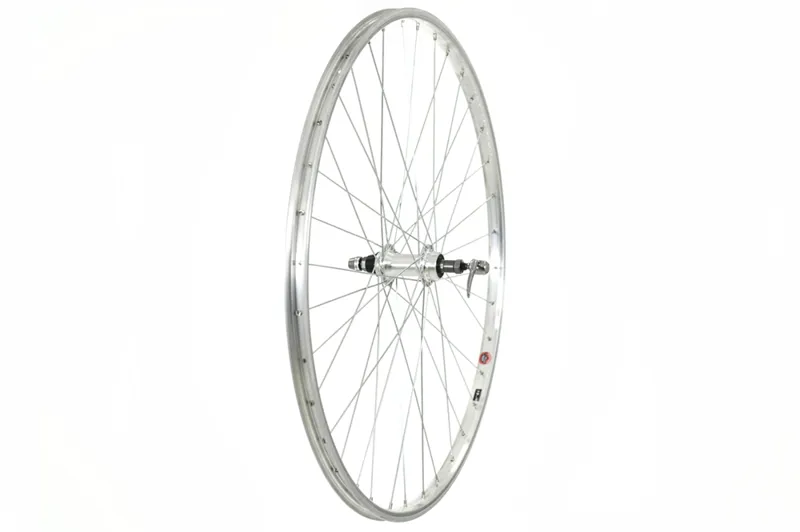 Tru-Build Wheels 700C Hybrid Rear Wheel Alloy Rim And Hub Screw on Silver Quick Release