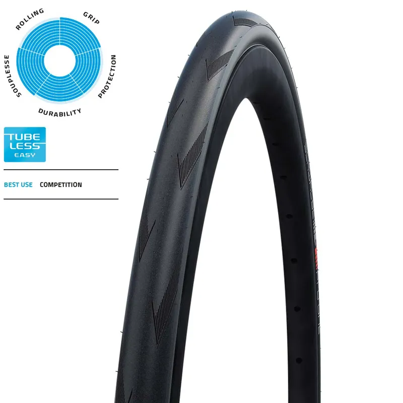Schwalbe Pro One Evo Super Race TLE Folding Tyre - 700c 32 Black