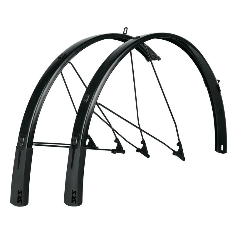 SKS Bluemels Style 28-inch Front and Rear Mudguard Set in Black