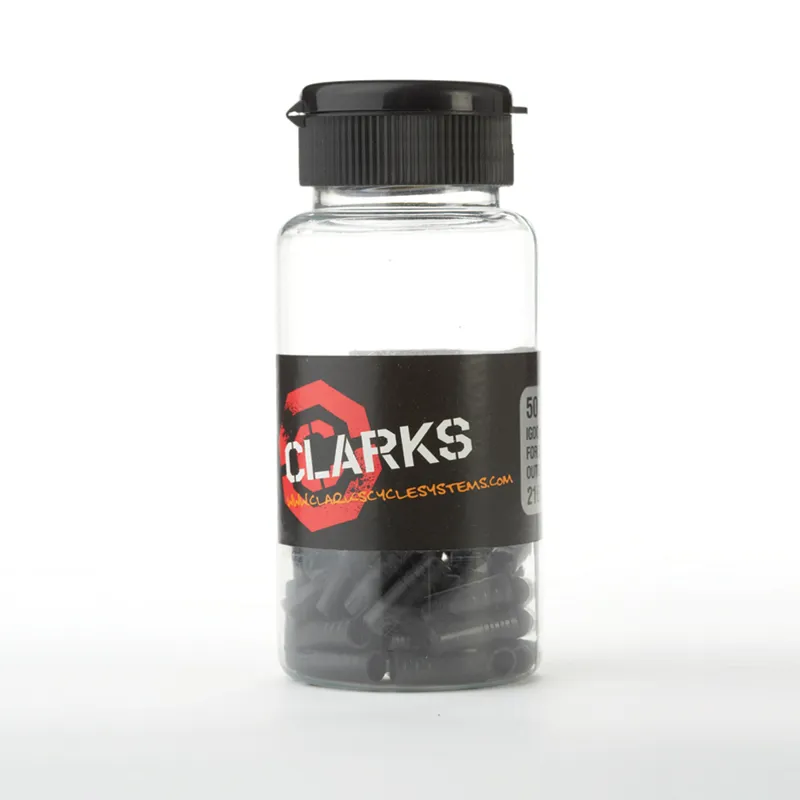 Clarks 150pcs Push-To-Fit 2p Brake Cable Ferrule Plastic in Black